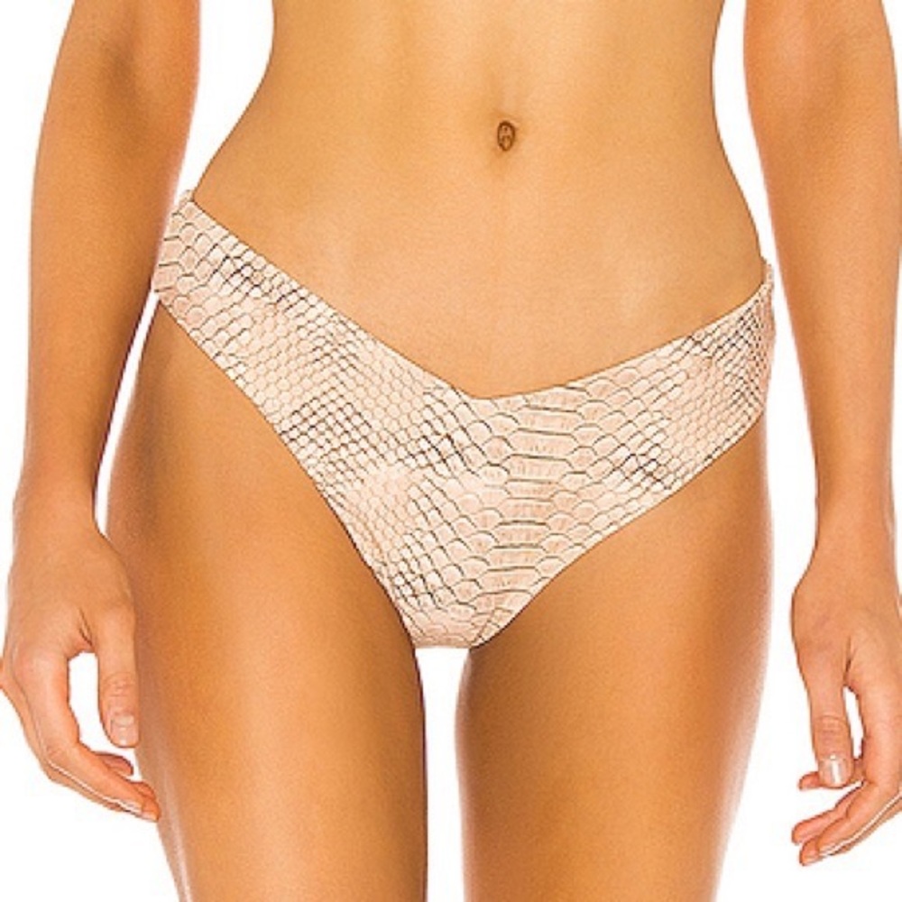 WeWoreWhat Delilah Bikini Bottom, Snakeskin Print